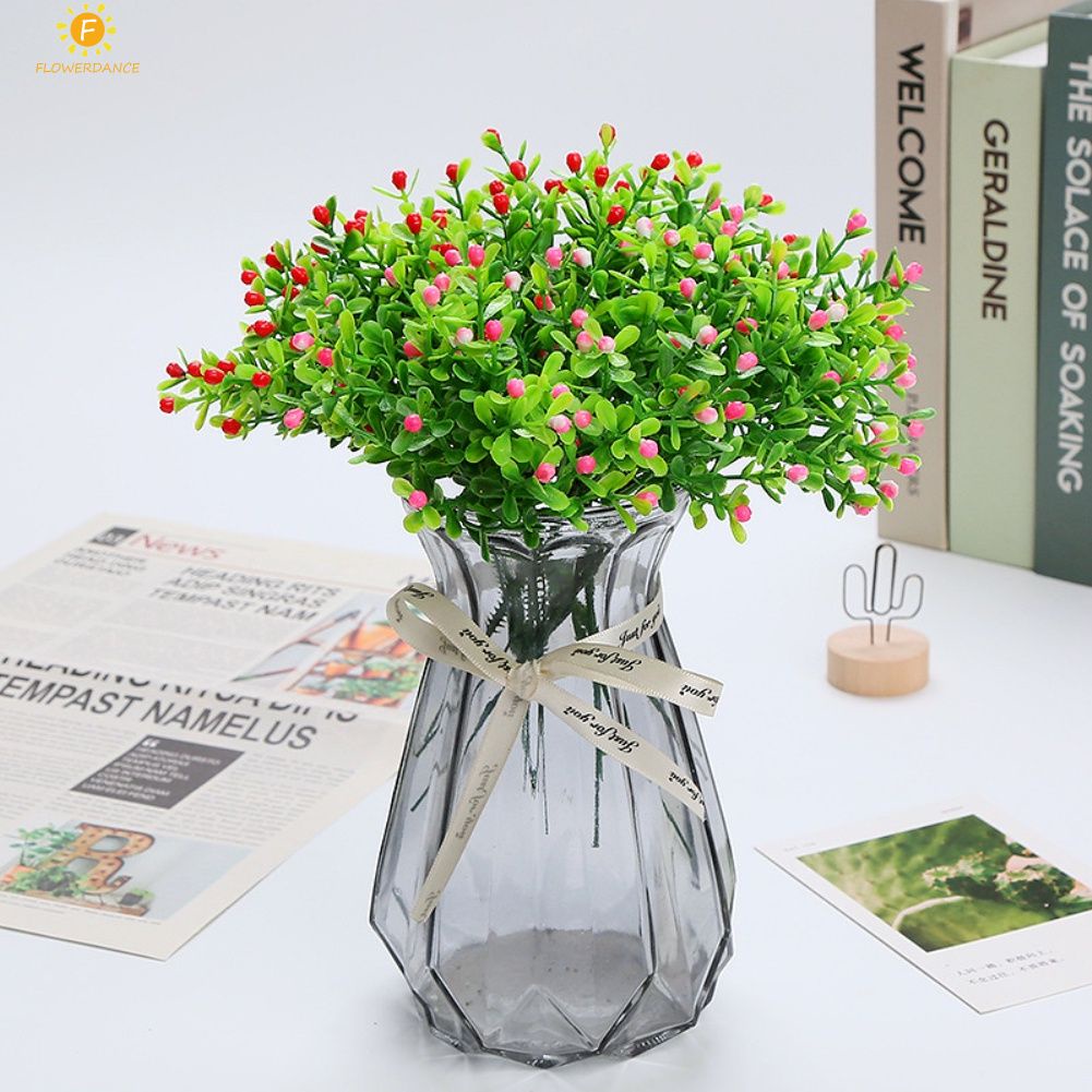 Mini Mô Phỏng Giả Trang Trí Hoa Xanh Vật Có Chậu Nhựa Trang Trí Vật Có Hoa Nhỏ Đơn Milanese Hạt Nhân Tạo Cây Bụi Cho Văn Phòng bàn Làm Việc FLOWERDANCE