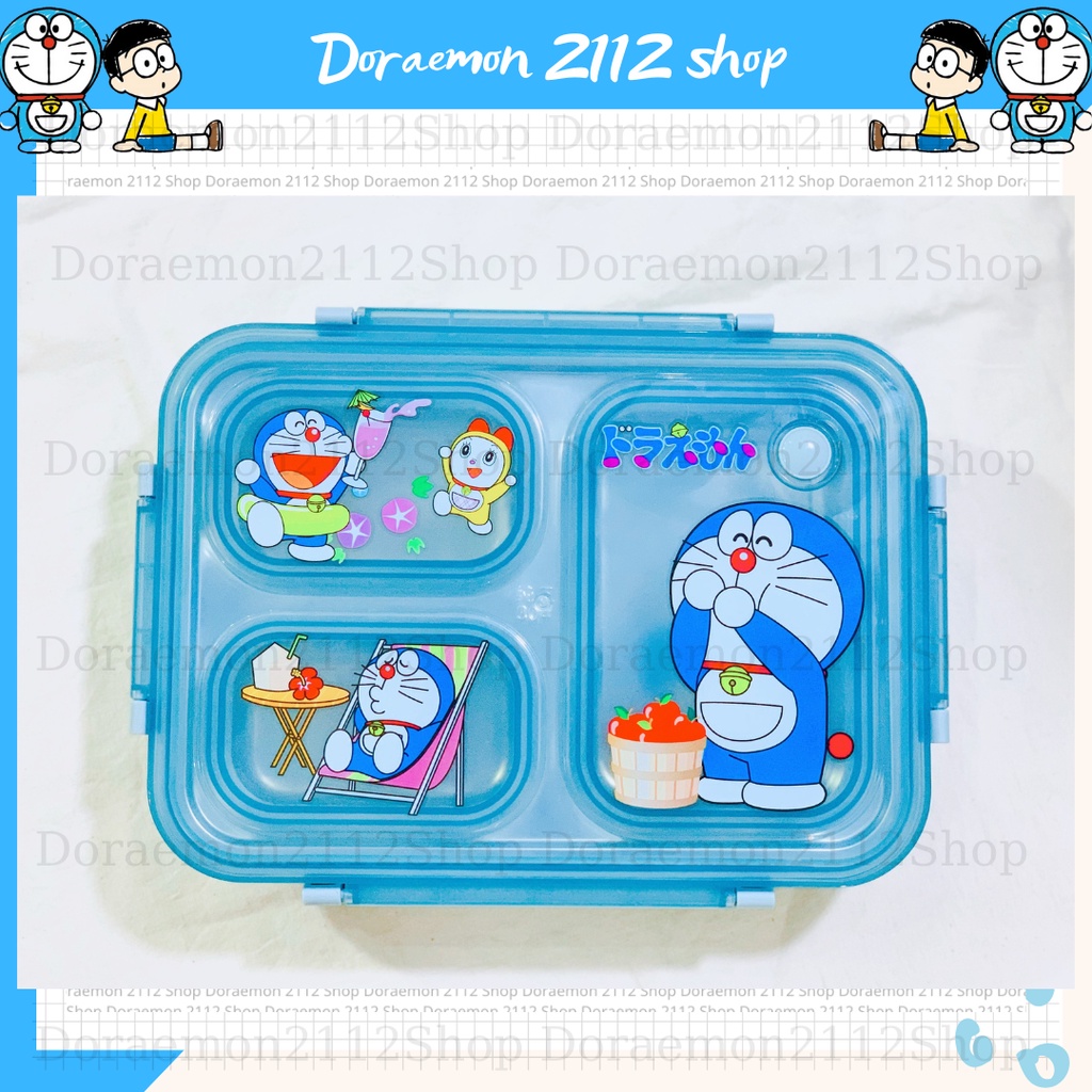 Hộp cơm văn phòng giữ nhiệt kín mùi Doraemon Đô Rê Mon