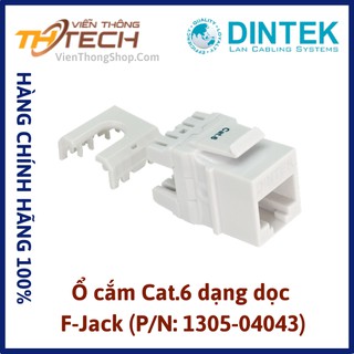 Ổ cắm mạng Dintek Cat6 F-Jack dạng đứng (1305-04048)