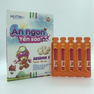 Siro yến sào HUTA vị YẾN đặc trưng - Chứa 4 loại enzym tiêu hoá - Giảm trớ, nôn, giúp bé ăn ngon ngủ ngon 20 ống