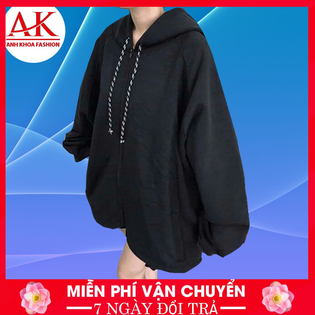 Áo HooDie Cặp Nam Nữ Áo Khoác Form Rộng OVERSIZE Chất Vải Nỉ Bông Ngoại Cao Cấp Siêu Xinh Màu Đen | BigBuy360 - bigbuy360.vn