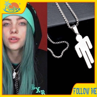 American punk Billie eilish rapper stainless steel men's hip hop Pendant Necklace
