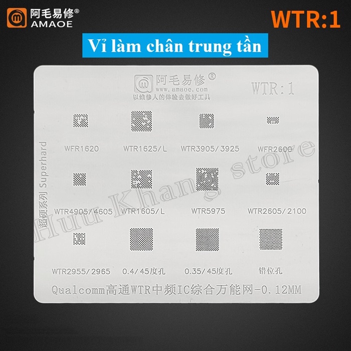 Vỉ làm chân ic trung tần | WTR:1 | Hãng Amaoe