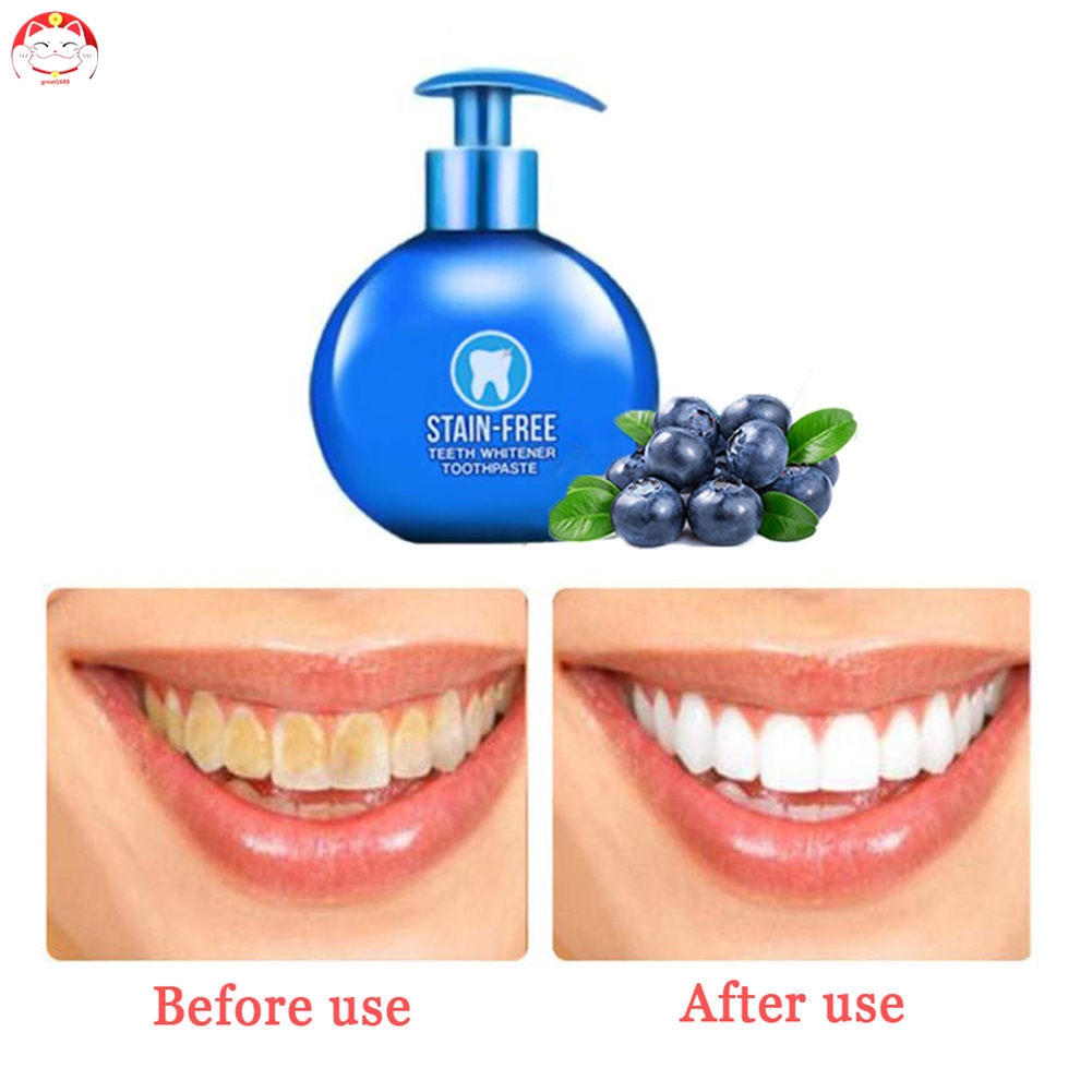 ✂GT⁂ Baking Soda Toothpaste Whitening Stain Remover 220g Press Intensive Toothpaste for Brushing Teeth