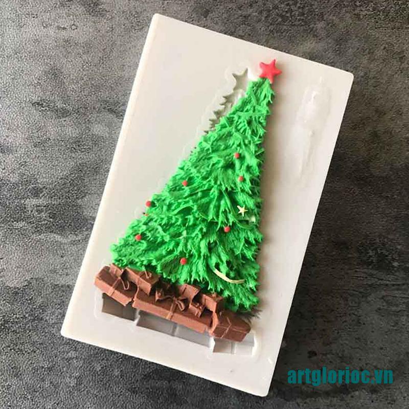 hot&Xmas Tree Silicone Fondant Mould Cake Decor Sugar Chocolate Baking Mold