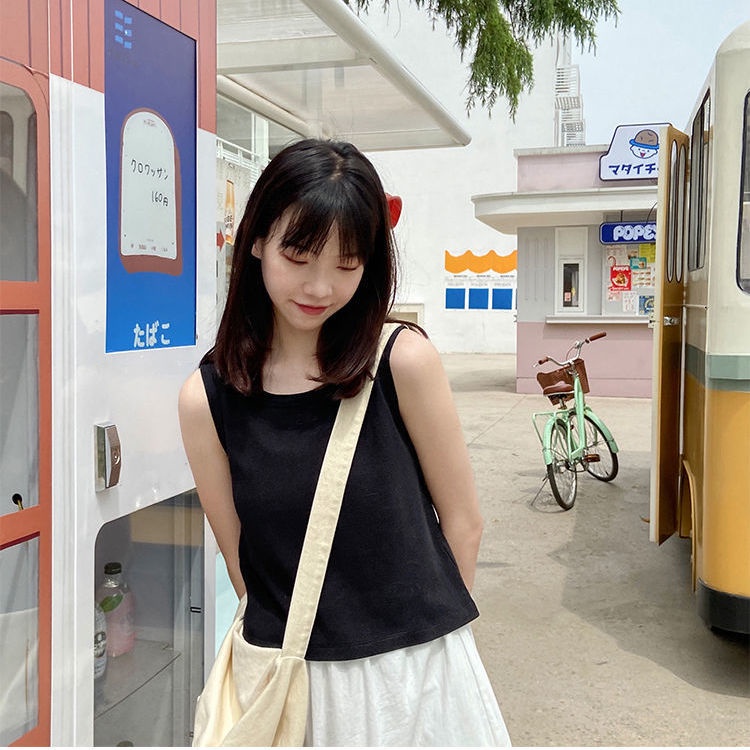 Áo Thun Lửng Không Tay Dáng Rộng Thêu Hoa Thời Trang Mùa Hè 2022