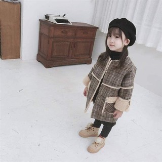 Áo khoác dạ kẻ caro cho bé