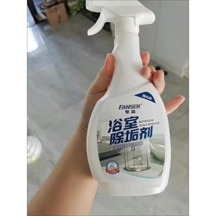 Chai Xịt Tẩy Rửa Fansen 500ml - Nước Xịt Đa Năng Tẩy Rửa Nhà Tắm, Nhà Bếp, Tẩy Vết Ố, Tẩy Cặn Canxi Trên Inox