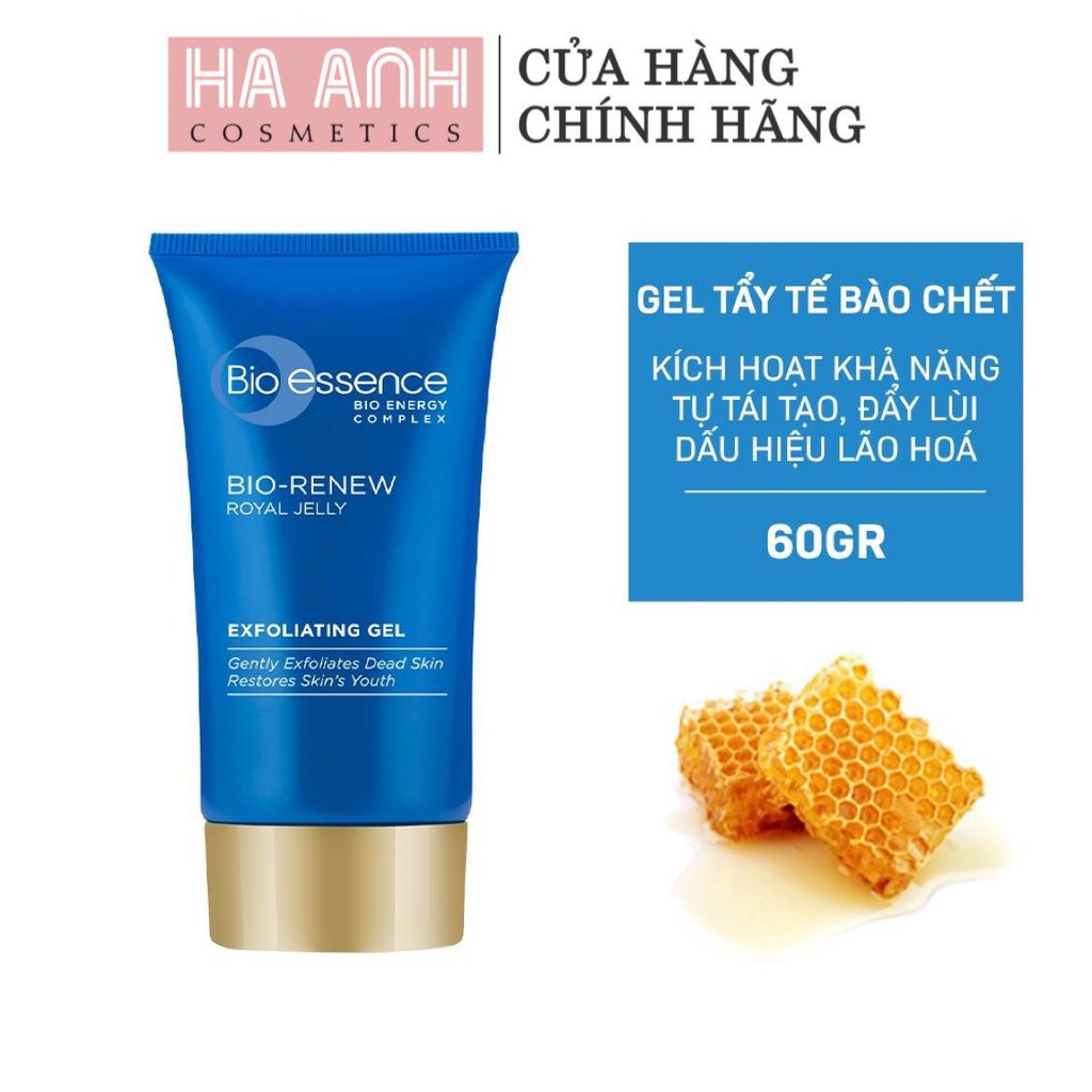 GEL TẨY TẾ BÀO CHẾT  BIO ESSENCE BIO-RENEW ROYAL JELLY EXFOLIATING GEL