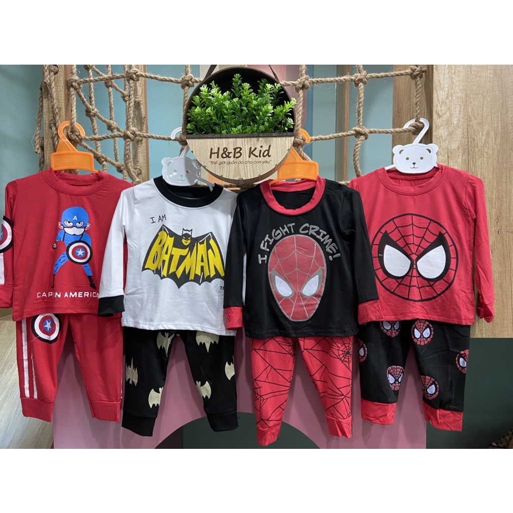 ĐỒNG GIÁ 59K-Video, ảnh thật-Bộ đồ Spiderman người nhện, Batman người dơi, Captain America Đội trưởng Mỹ, cotton co giãn
