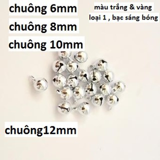 Chuông lục lạc TỐT loại 1 - 6mm - 8mm ( 50 cái / gói ) ( loại tốt không gỉ sét )