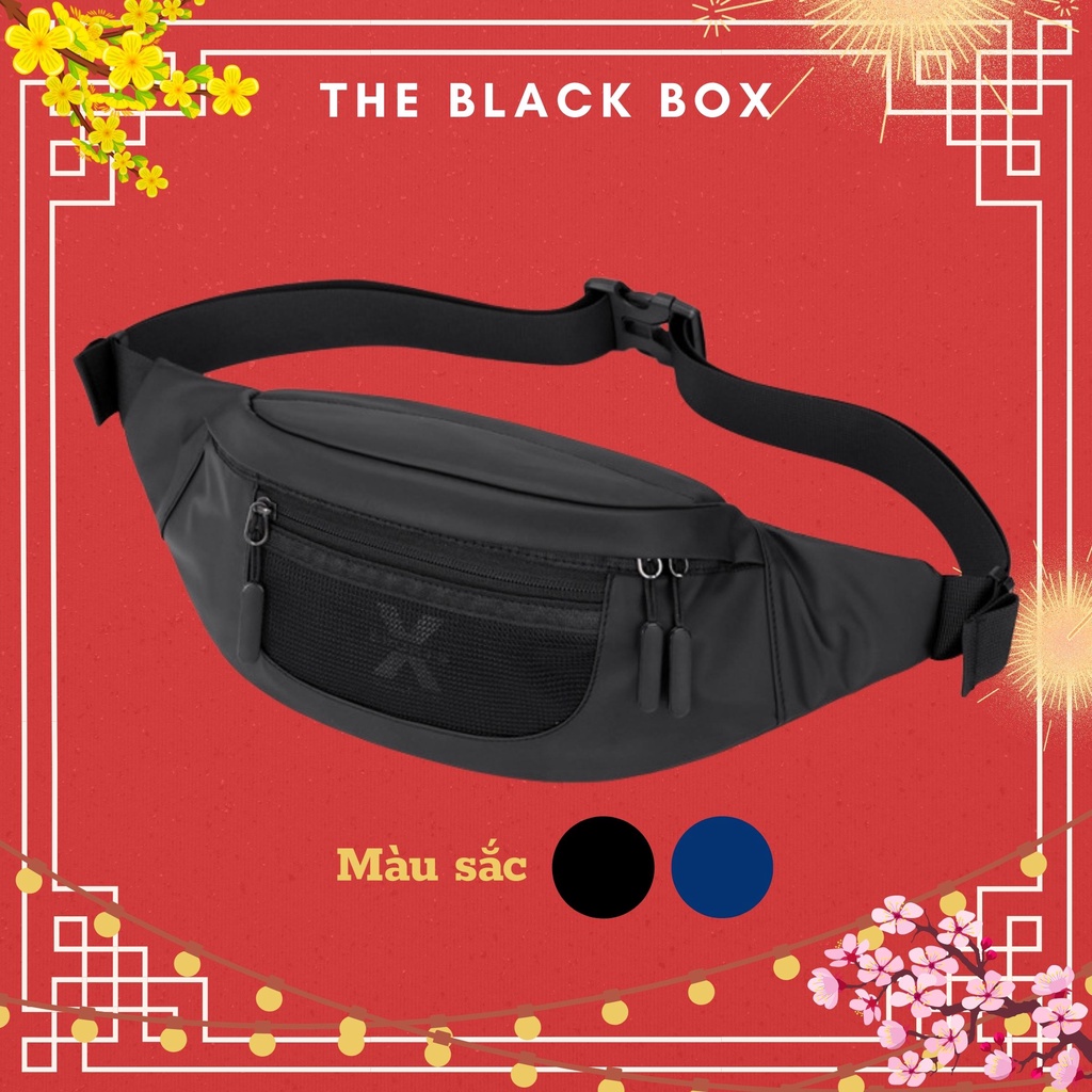 Túi Đeo Chéo, Túi Bao Tử Steel Rose Nam Nữ Chống Nước Thời Trang Hàng Cao Cấp LX5 Freeship - The Black Box