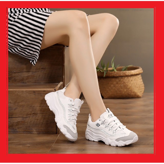 giày thể thao nữ màu trắng, giày nữ trắng đế cao | BigBuy360 - bigbuy360.vn