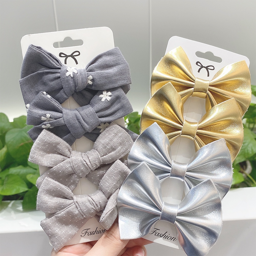 RainBow Bows Set 4 Kẹp Tóc Xinh Xắn Dành Cho Bé Gái