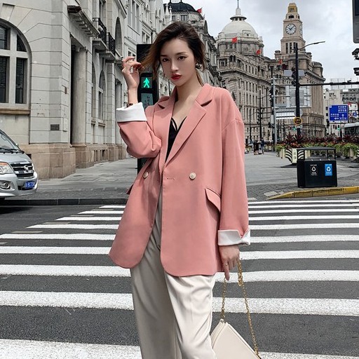 Áo Khoác blazer Dáng Rộng Cỡ Lớn Kiểu Anh Thời Trang Xuân Thu  Cho Nữ