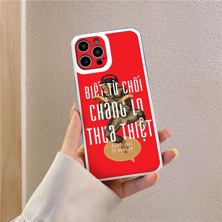 Ốp iPhone 11 viền vuông bảo vệ cam châm ngôn cuộc sống cho iP 6/6plus/7/Xsmax/11 đến 13 promax