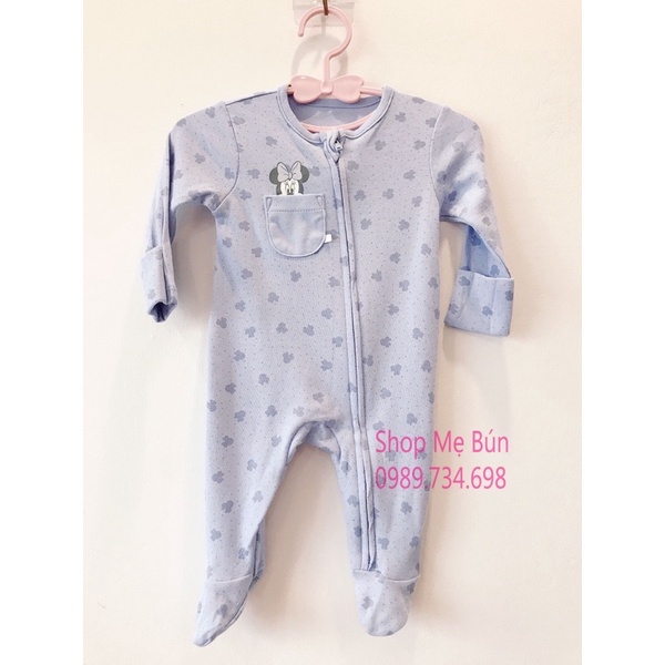 Bộ liền thân cotton cho bé, bodysleep bé trai bé gái hàng xuất dư xịn