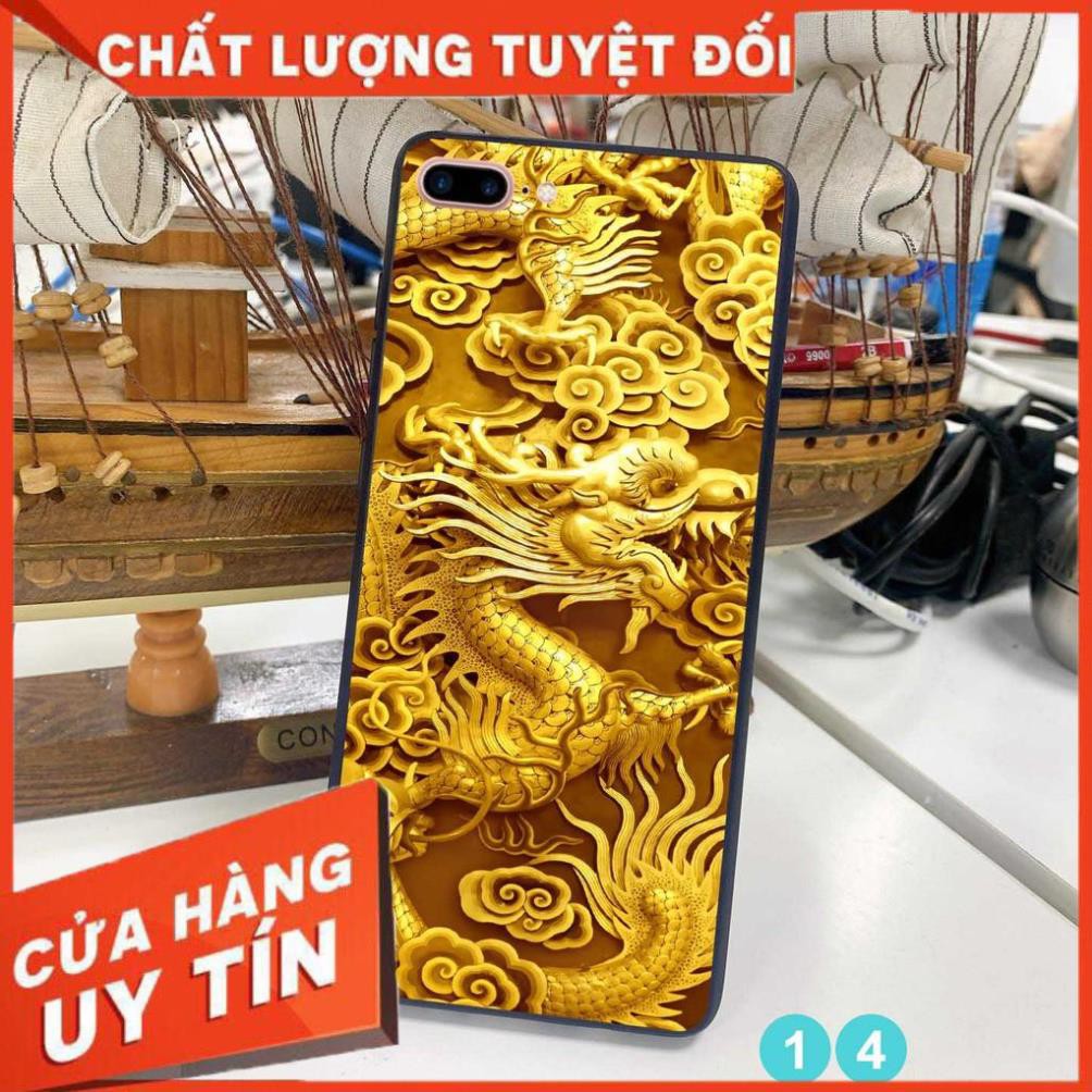 Ốp lưng in kính cường lực 3D đẹp sáng, sắc nét họa tiết hình rồng hổ mạnh mẽ cho máy Iphone 7 plus - Iphone 8 plus