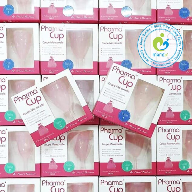 Cốc nguyệt san (Size 1/2)cho phụ nữ từ 18 tuổi Pharma Cup Coupe Menstruelle/Pocket, Pháp