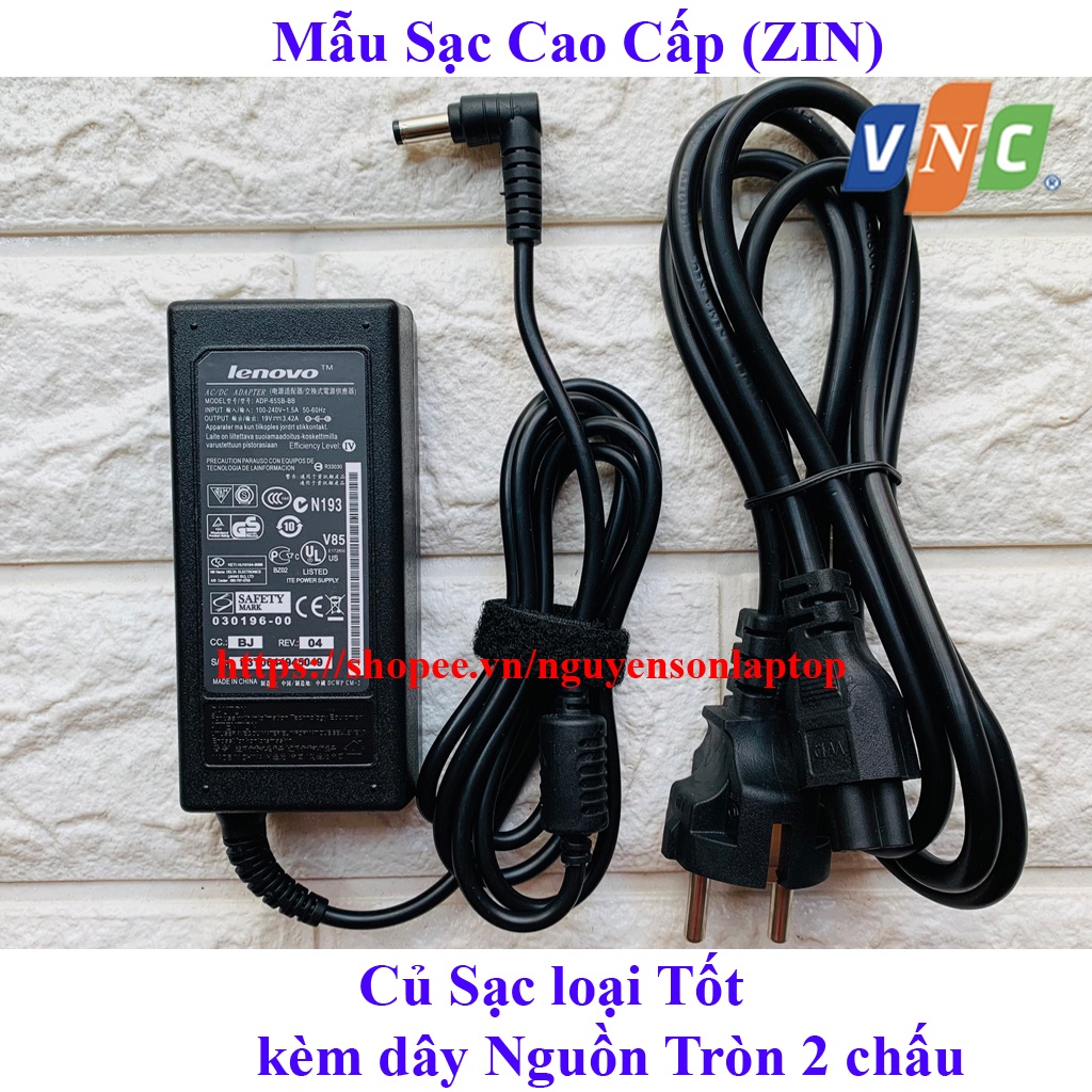 Sạc Laptop LENOVO 19V 3.42A Chân Thường, adapter laptop lenovo (FREE SHIP ĐƠN TỪ 50K)