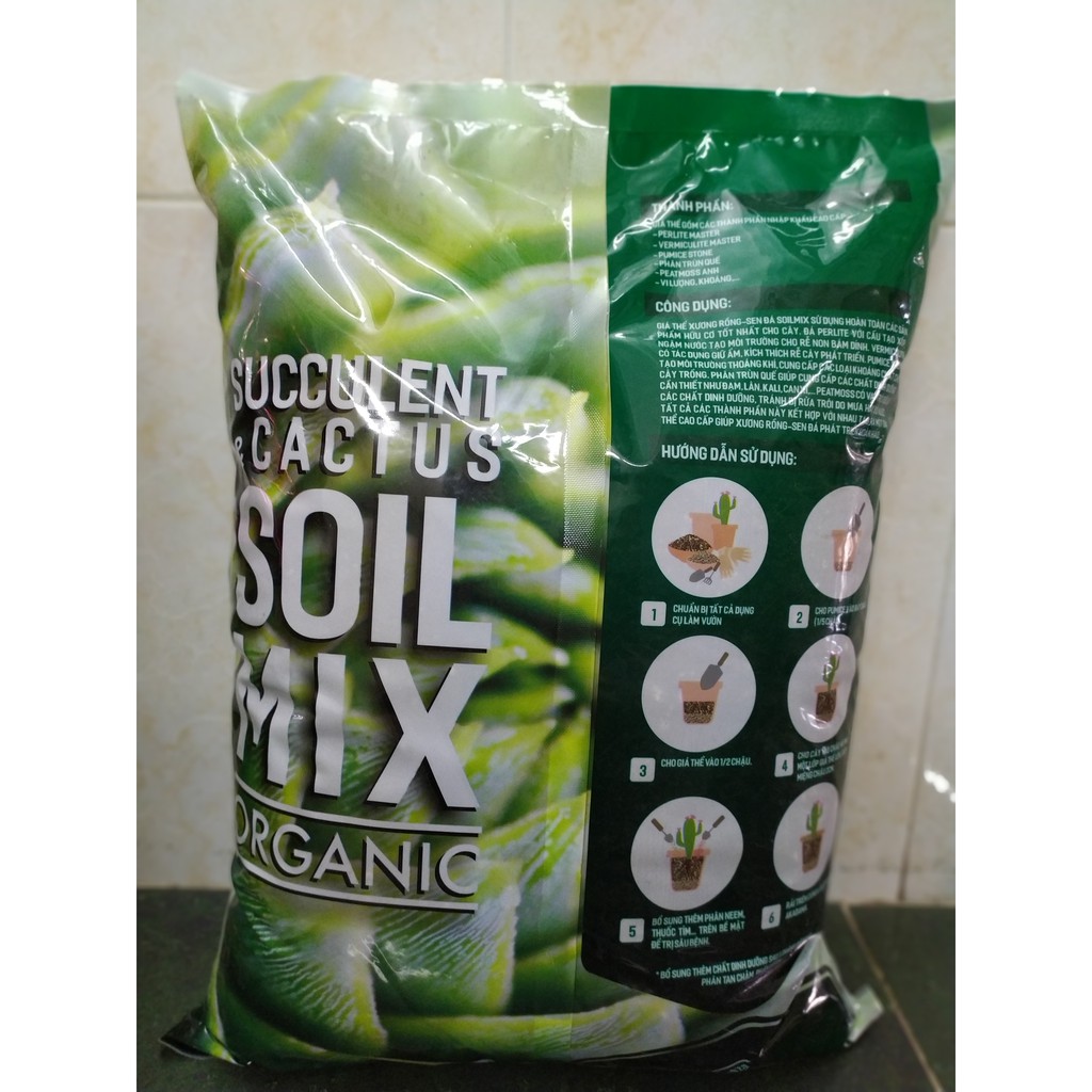 Soil Mix - Giá thể - đất trồng sen đá xương rồng cao cấp, siêu rẻ