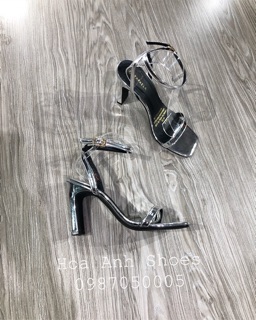 Sandal quai mảnh gót trụ 7p