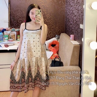 Váy 2 dây lanh lụa 70k