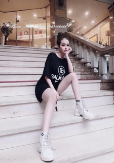 áo phông nữ form rộng balmain