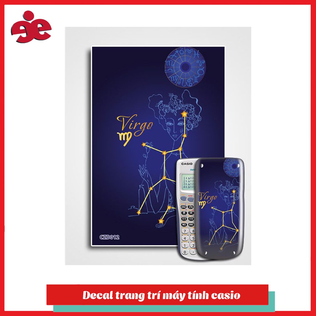 Decal trang trí máy tính casio 570,580 CZD-012