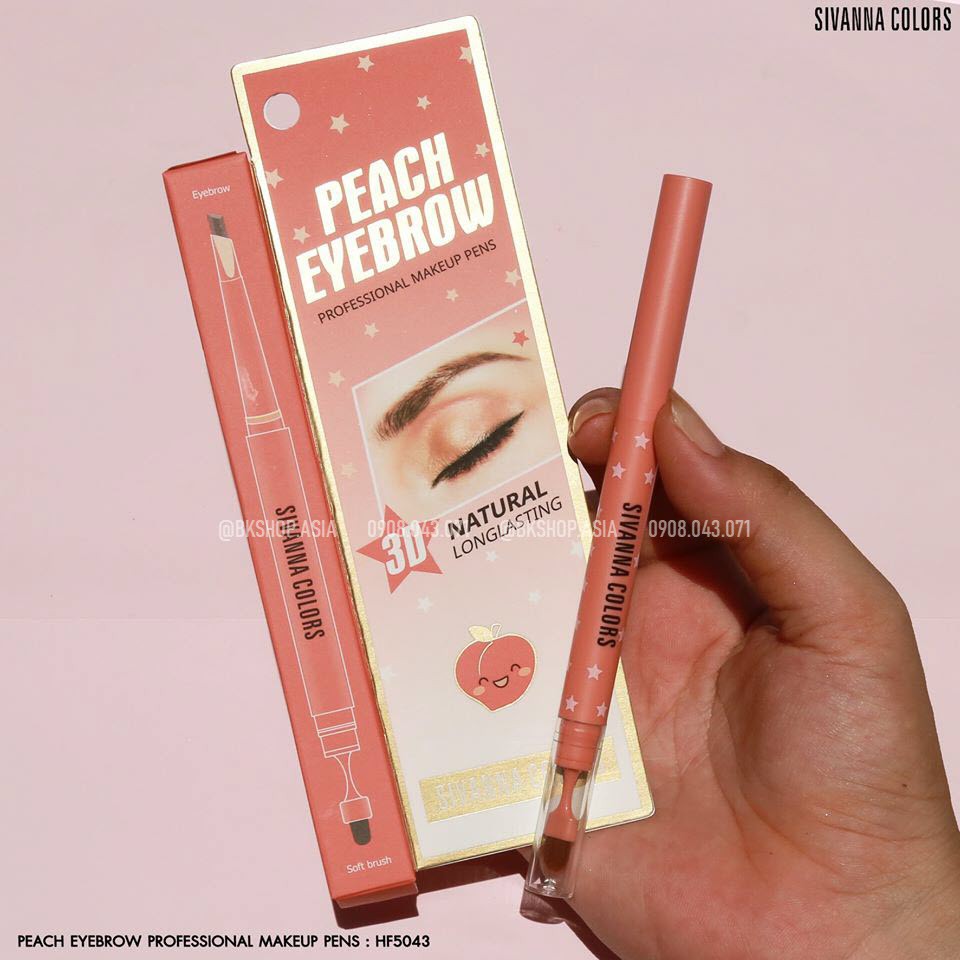 (Auth Thái) Kẻ Mày 2 Đầu Sivanna Peach Eyebrow Pencil HF5043
