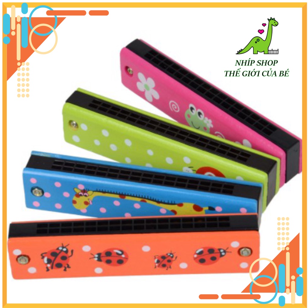 Đồ chơi kèn harmonica gỗ 16 lỗ cho bé