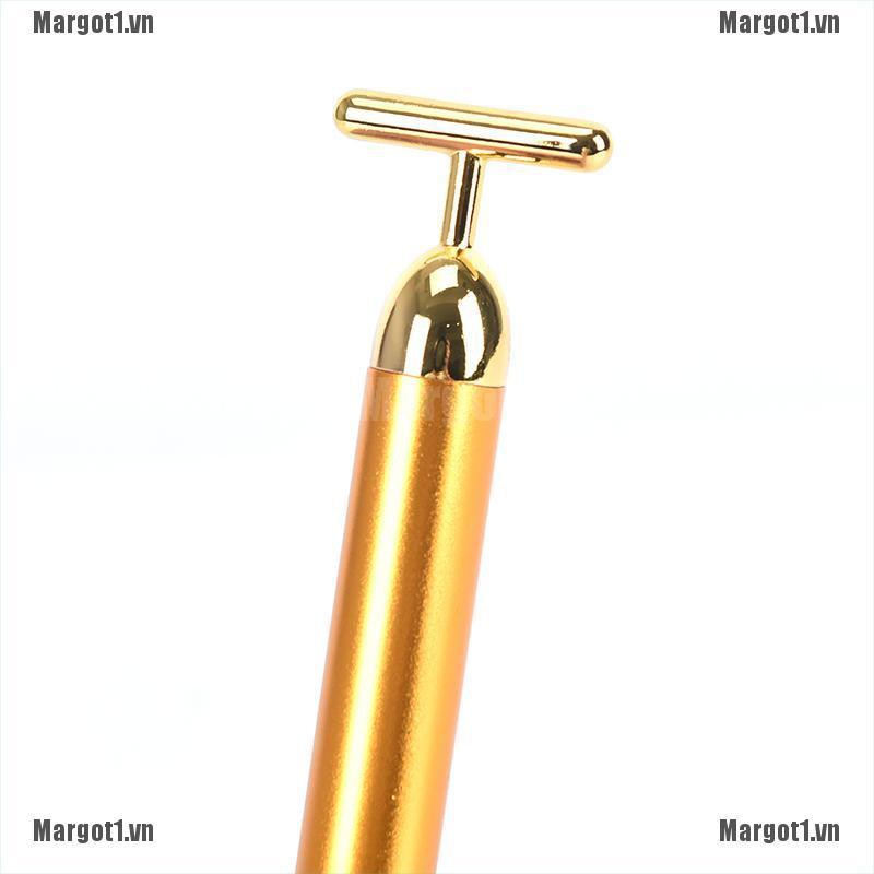 [Margot] 24k Gold Beauty Bar Facial Roller Face Skin Vibration Skincare Massager Device [VN]