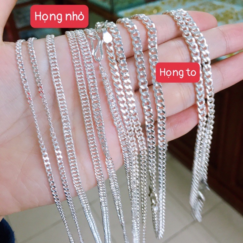 Dây chuyền nam bạc họng nhỏ to 2,5- 6 chỉ dài 42-47 cm có bảo hành