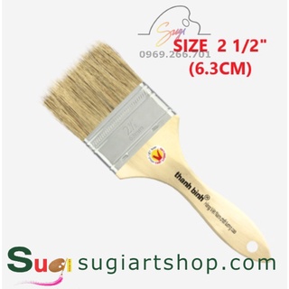 Cọ đầu bằng, cọ thanh bình lông mãnh trắng [ Sugi art shop]