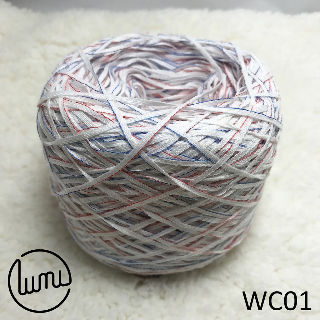 Lumi WC01-WC04 Sợi Dệt Cotton Đan Móc Hè Thu Làm Áo, Mũ, Túi Cho Cả Nhà 100gr