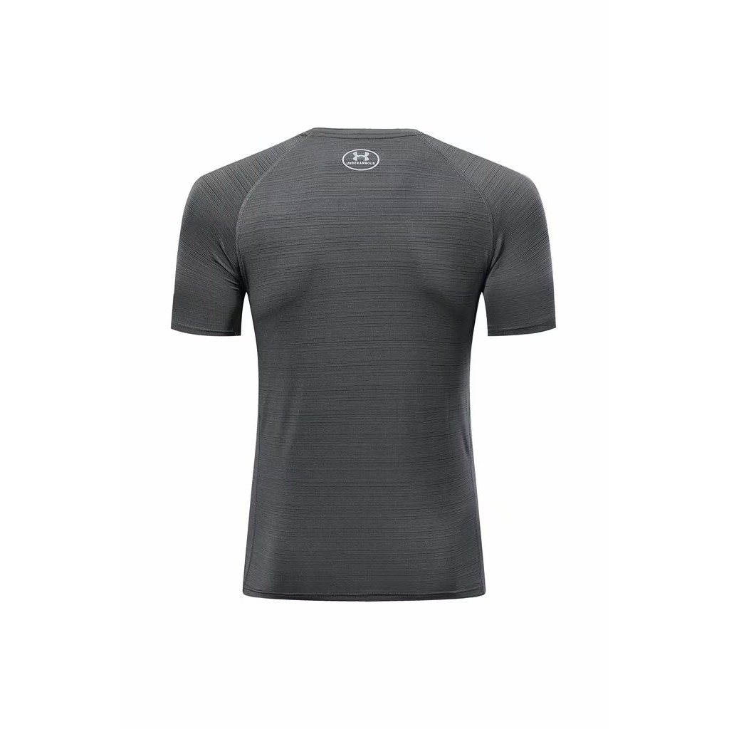 Under armour logo In chữ Thoáng khí Nhanh khô Tay ngắn thể thao Áo phông đào tạo Chạy hàng đầu Áo tay ngắn