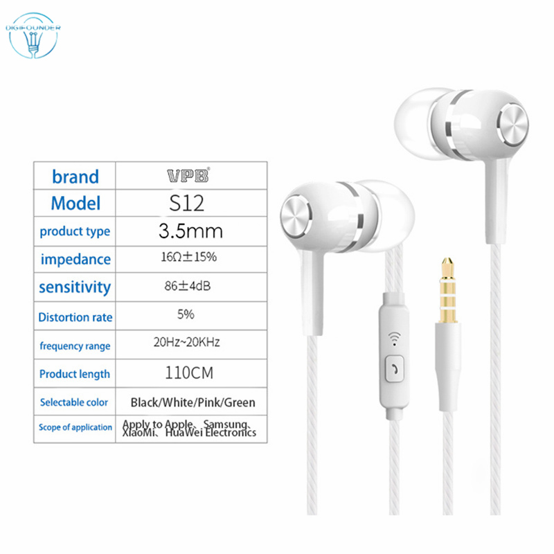 Tai nghe nhét tai DIGIFOUNDER kiểu dáng thể thao giắc cắm 3.5mm tích hợp microphone | BigBuy360 - bigbuy360.vn