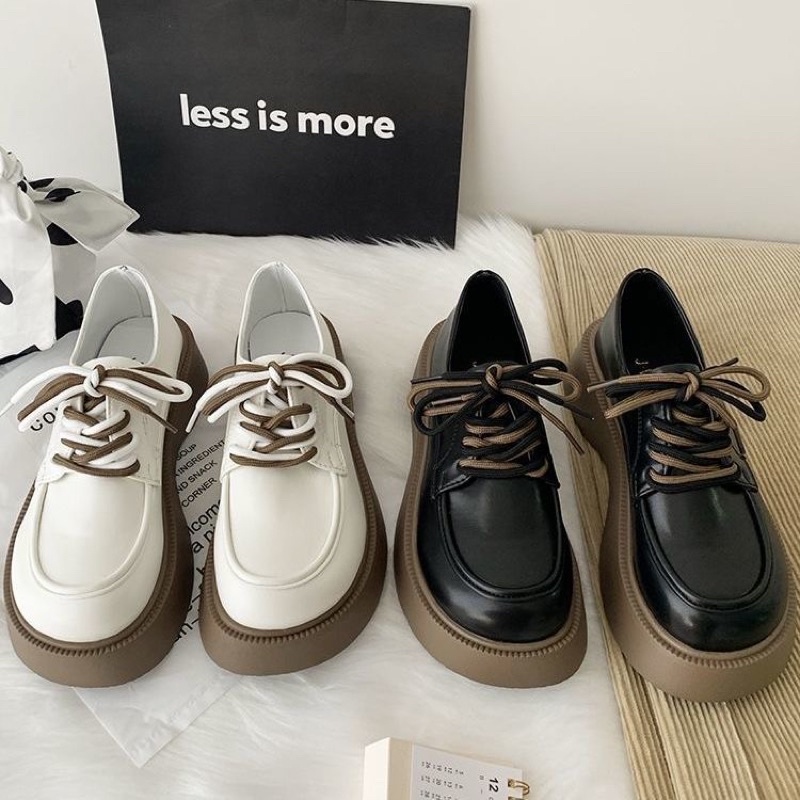Giày nữ OXFORD buộc dây giày đốc nữ giày Lolita đế dày 5cm| L1
