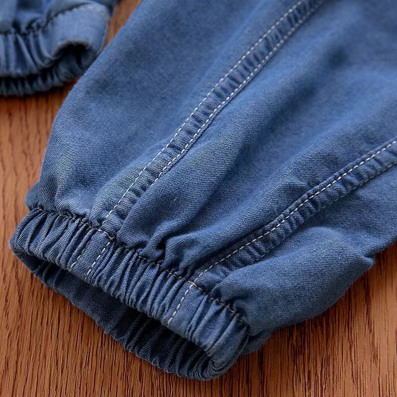 Quần Jean Dài Dáng Rộng Chống Muỗi Thời Trang Xuân Hè Cho Bé Trai