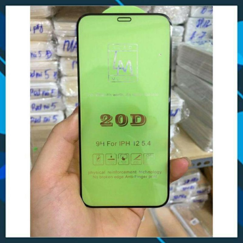 Kính cường lực Full màn 20D iPhone 13 pro max/13 pro/ 12 Pro/ 12 Pro Max/ip11/11 pro/11 pro max/xs max/xr/ipx Siêu cứng
