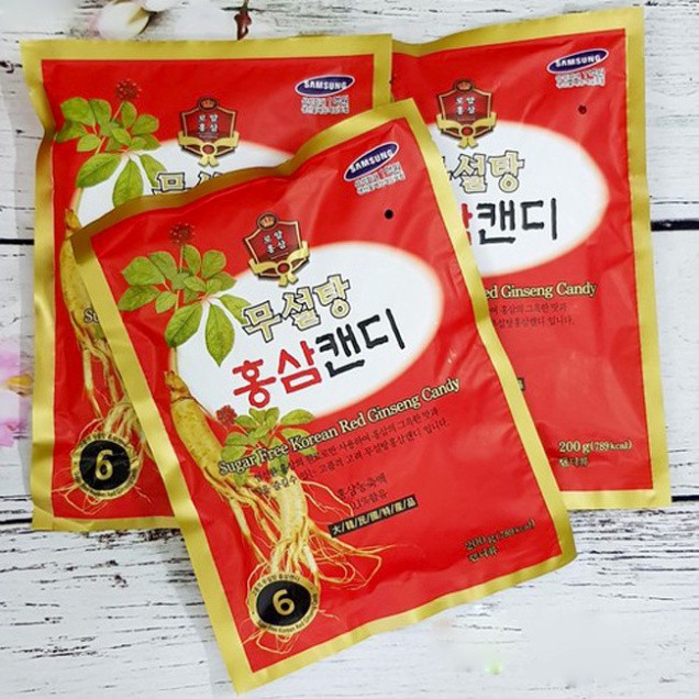 KẸO HỒNG SÂM KHÔNG ĐƯỜNG HÀN QUỐC 200G THƠM NGON