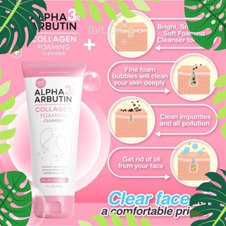 👑 sữa rửa mặt 🧖🏻‍♀️ 𝐀𝐥𝐩𝐡𝐚 𝐀𝐫𝐛𝐮𝐭𝐢𝐧 c𝒐𝒍𝒍𝒂𝒈𝒆𝒏 3 𝒑𝒍𝒖𝒔 foaming cleaser thái lan