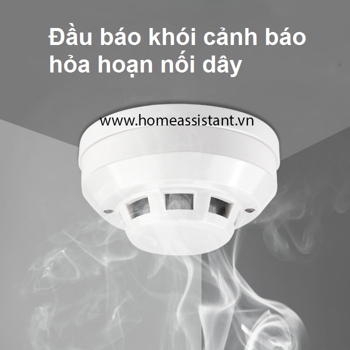 Đầu Báo Khói Cảm Biến Cháy Quang Điện Nối Dây 12V DC PS03