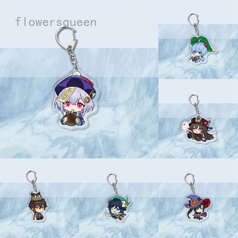 flowersqueen Móc Khóa Phong Cách Anime Xinh Xắn