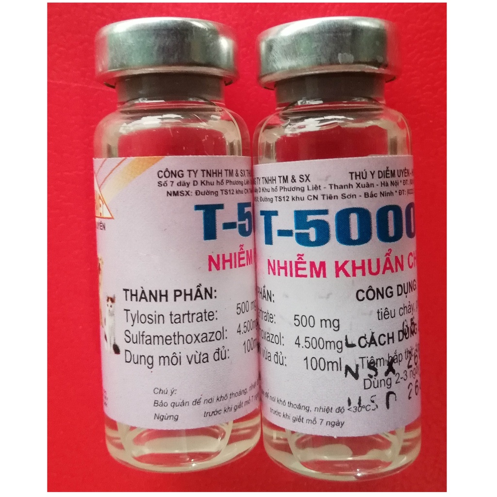 1 lọ T5000 10 ml dùng tốt cho chó mèo tiêu chảy nôn mửa