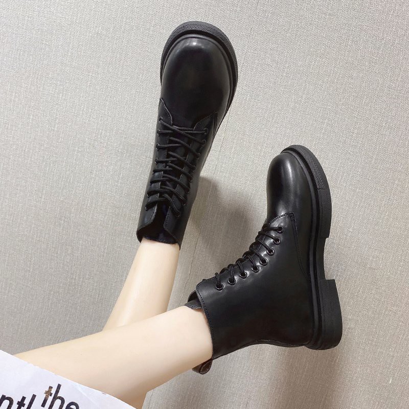[BOOTS CỔ CAO ] - Chất Liệu Da Trơn Sang Trọng - Độn Đế 3cm 68734 | BigBuy360 - bigbuy360.vn