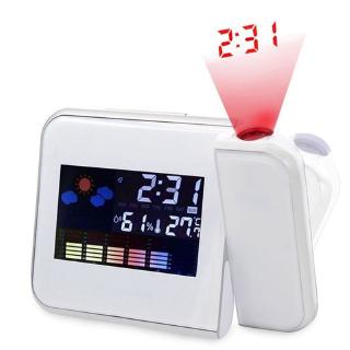 Electronic LED Clock with Weather Projector