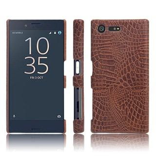 For Sony Xperia X COMPACT Case Crocodile Pattern Skin Hard Cover