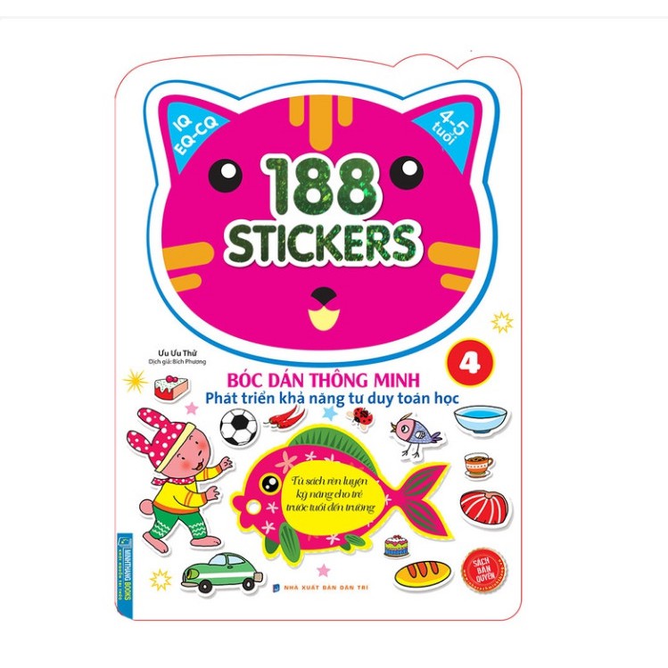 Sách MT - Bóc dán hình thông minh phát triển khả năng tư duy toán học IQ EQ CQ (4-5 tuổi) - 188 sticker (quyển 4)