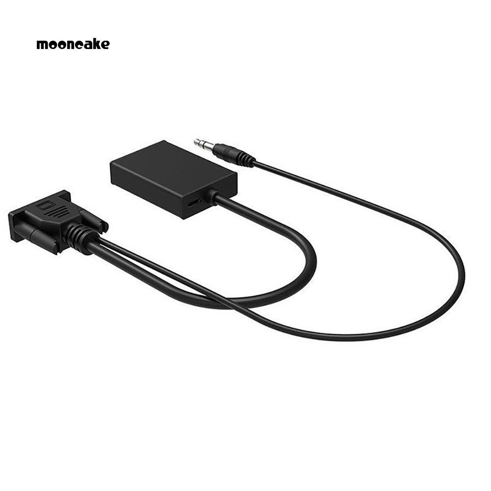 Cáp chuyển đổi VGA ra 1080P HD HDMI và đầu cắm âm thanh/video kèm dây USB chuyển đổi ra Micro-USB